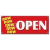 Signmission NOW OPEN BANNER SIGN grand opening new store for business shop sale new location B-Now Open